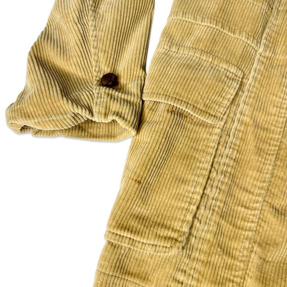 Brad Whitney Carmel Cove VTG 70s/80s Khaki Tan Corduroy Buttoned Trench Coat - Picture 12 of 16